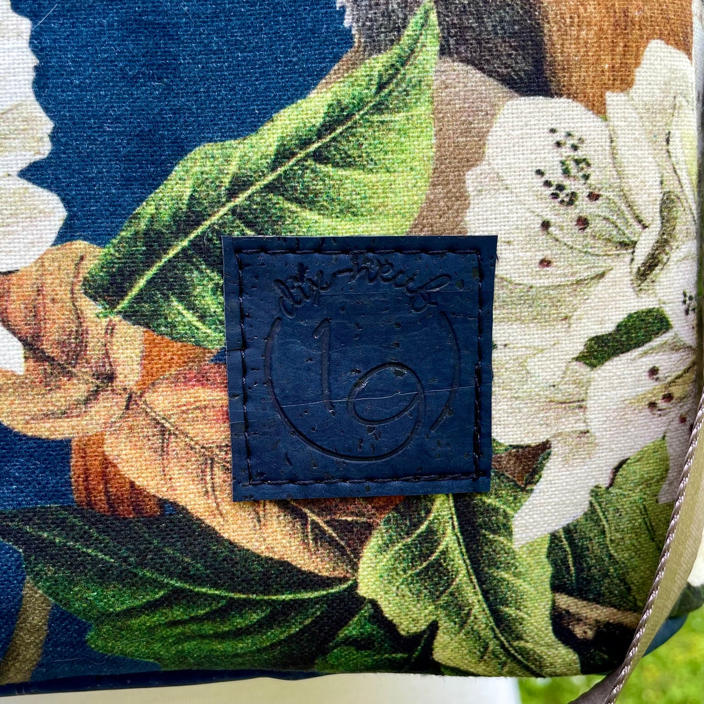 Le Gardien - Sac à dos à motif à motif de singe, liège bleu marin