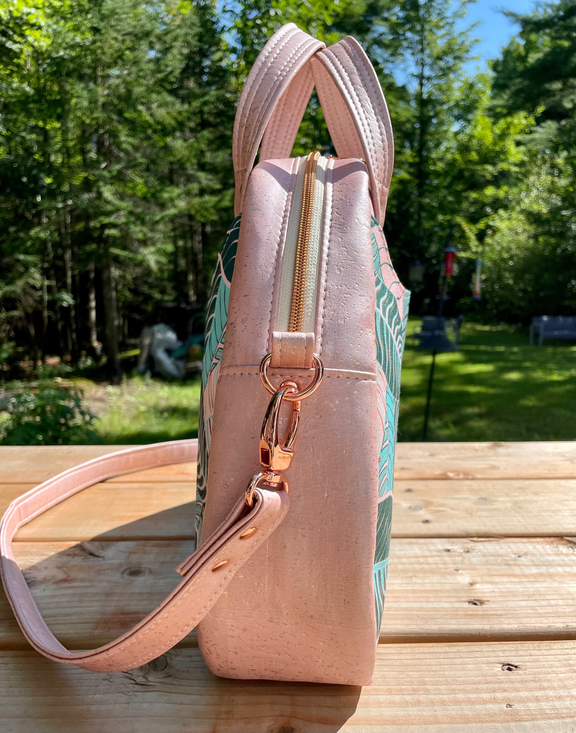 Sac à top main rose gold