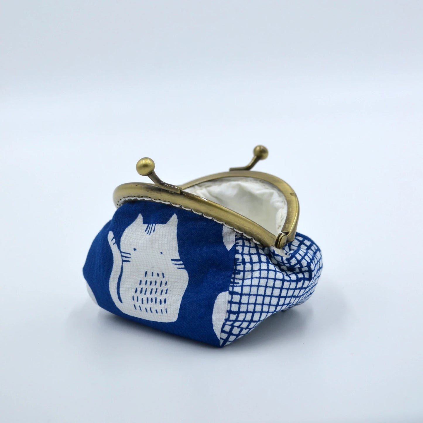 Porte - monnaie en coton à motifs de chats, fermoir en métal brossé, bourse pour argent, pochette